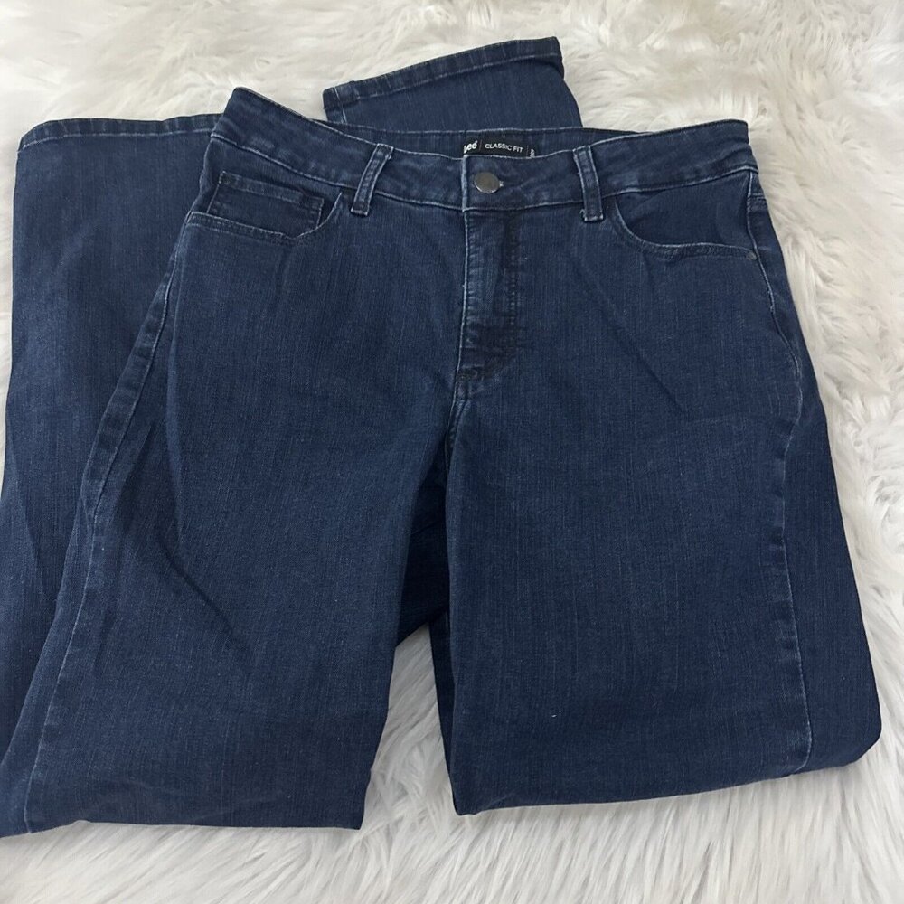 Lee Classic Fit dark wash jeans 12 stretch timeless minimalist